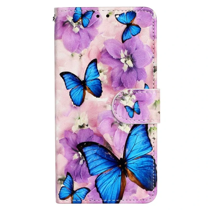 Puzdro pre iPhone 15 Pro Motýle fialový