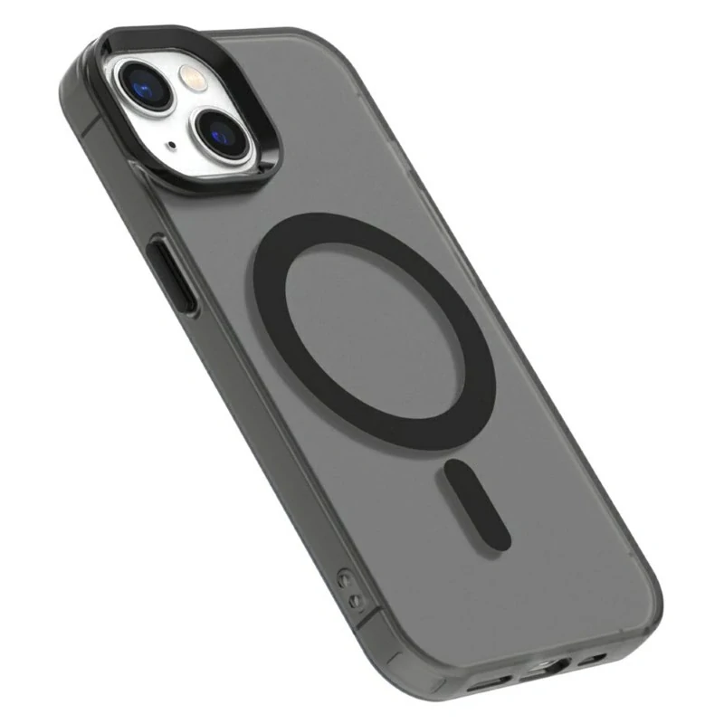 Kryt na iPhone 13 gumový Candy (podpora MagSafe) čierny