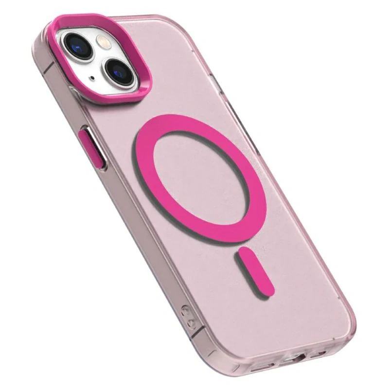 Kryt na iPhone 13 gumový Candy (podpora MagSafe) ružový