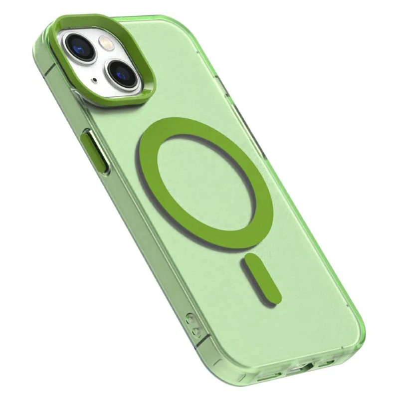 Kryt na iPhone 13 gumový Candy (podpora MagSafe) zelený