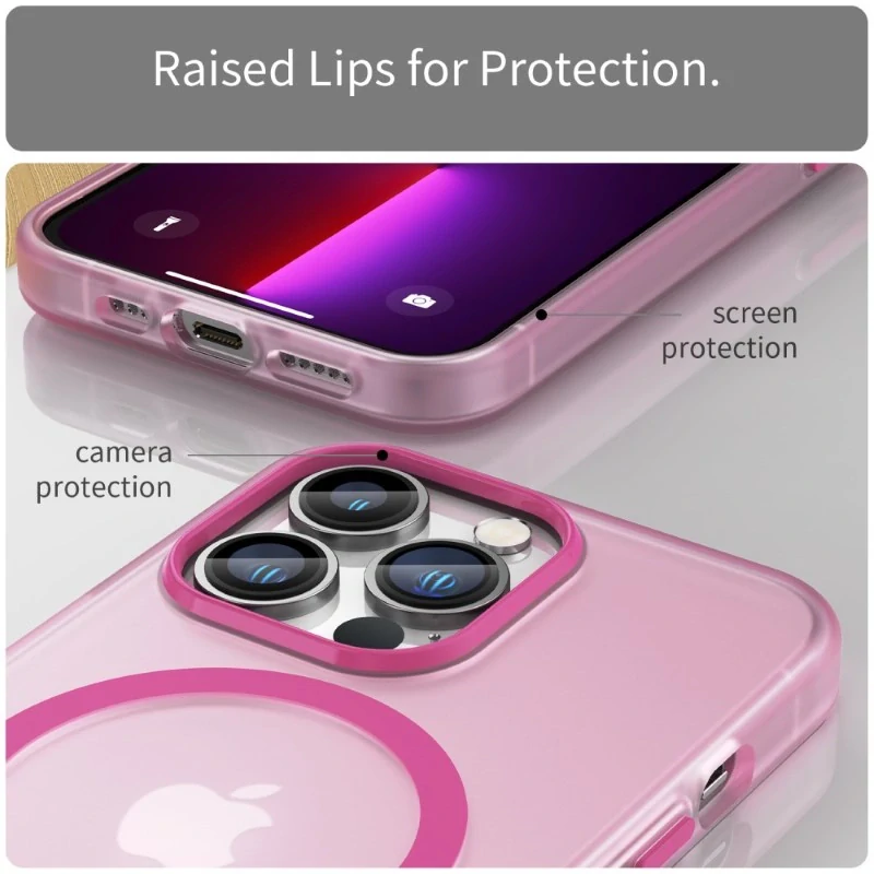 Kryt na iPhone 13 Pro gumový Candy (podpora MagSafe) ružový