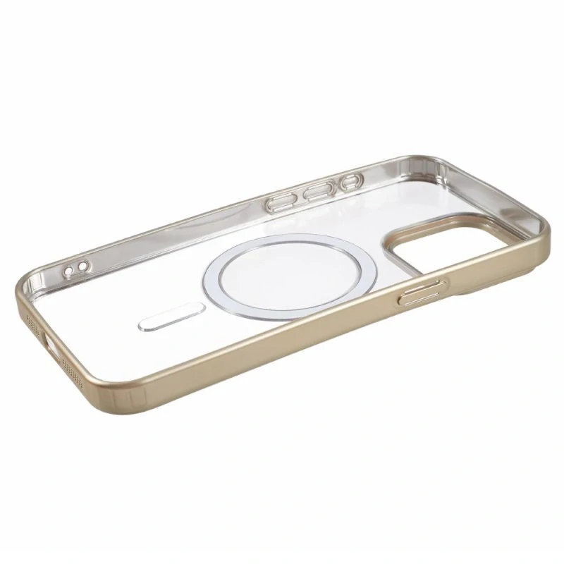 Kryt na iPhone 14 Pro gumový s podporou MagSafe zlatý