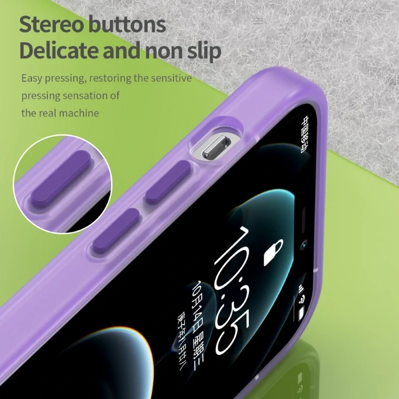 Kryt na iPhone 12 / 12 Pro gumový Candy (podpora MagSafe) fialový