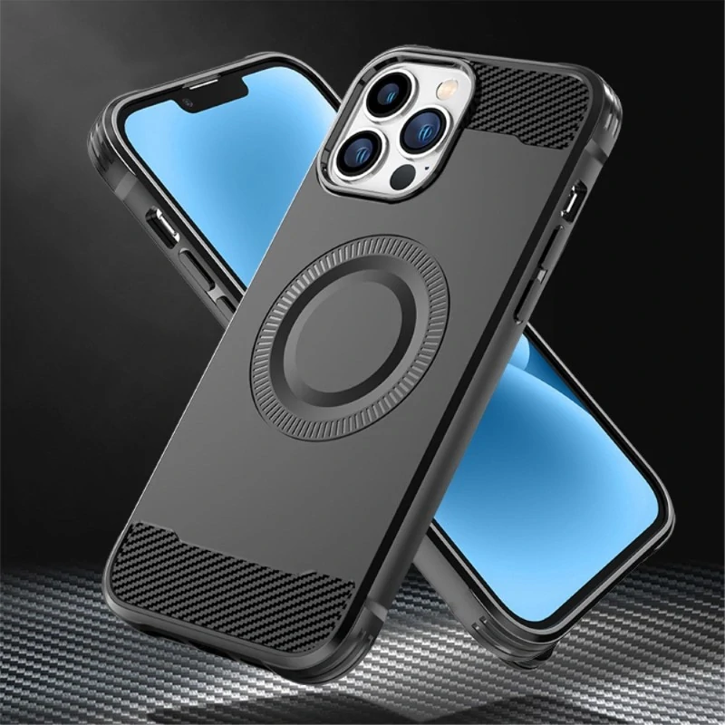 Kryt na iPhone 12 / 12 Pro gumový (podpora MagSafe) modrý