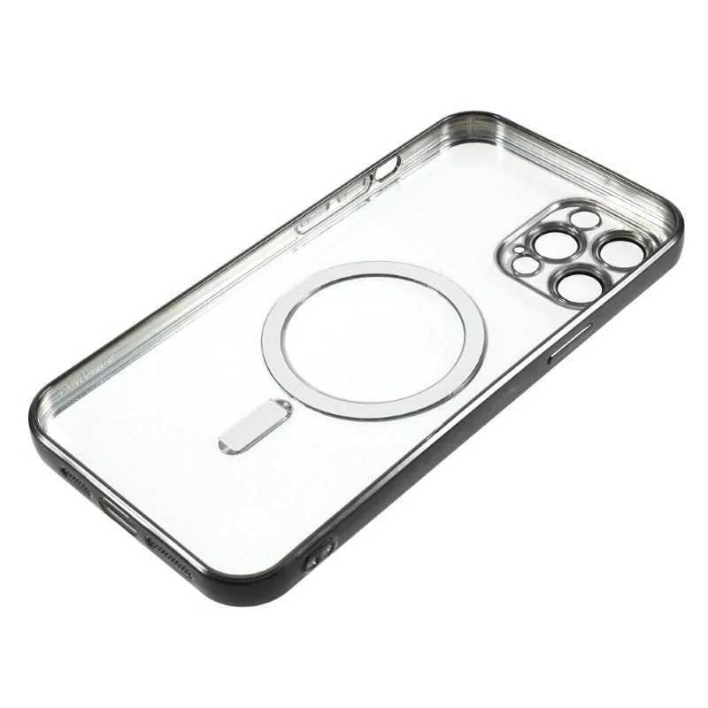 Kryt na iPhone 12 / 12 Pro gumový s podporou MagSafe čierny