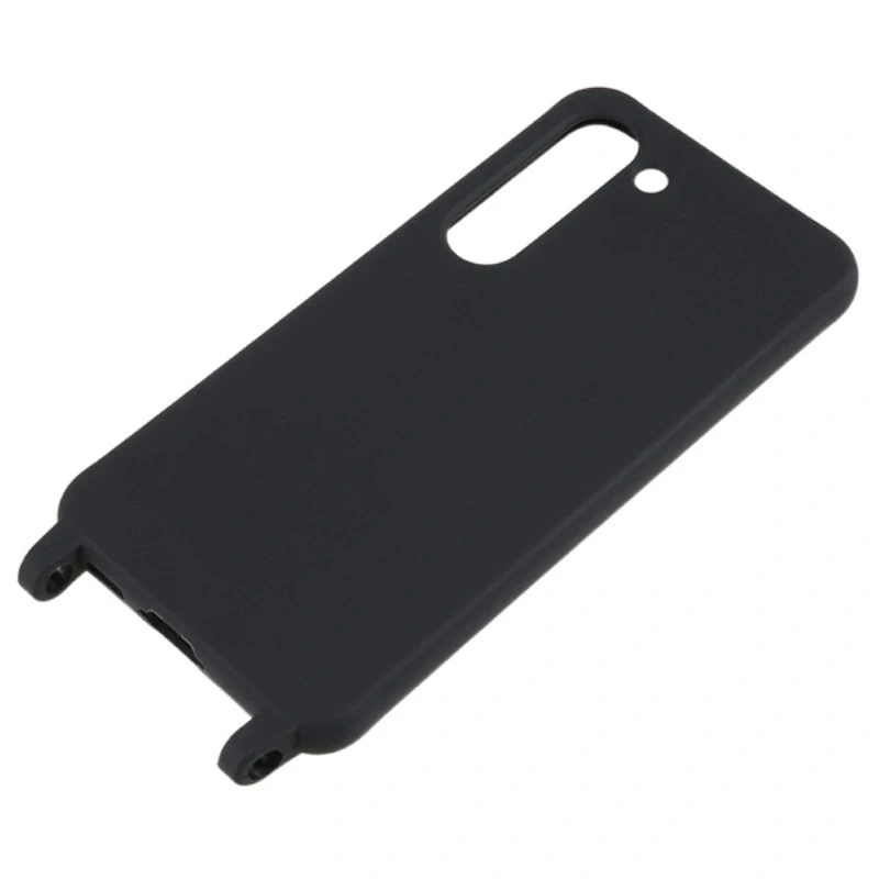 Kryt na Samsung Galaxy S23 gumový so šnúrkou na krk čierny