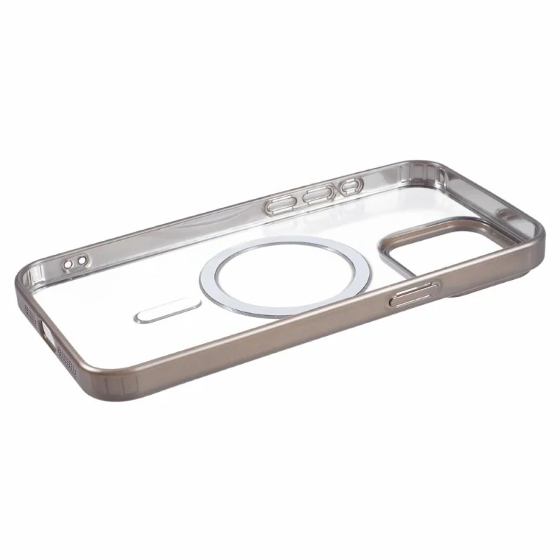 Kryt na iPhone 15 Pro Max gumový s podporou MagSafe šedý