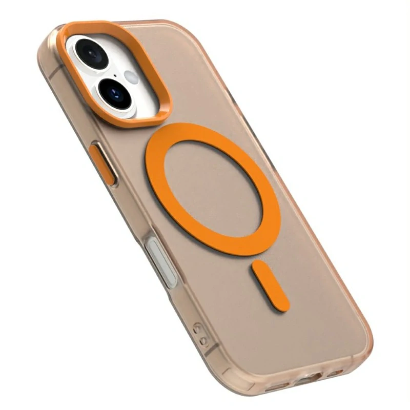Kryt na iPhone 16 gumový Candy (podpora MagSafe) oranžový