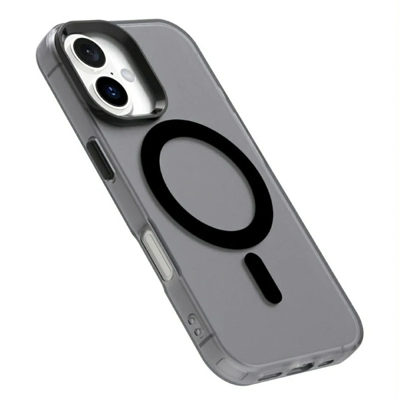 Kryt na iPhone 16 gumový Candy (podpora MagSafe) čierny