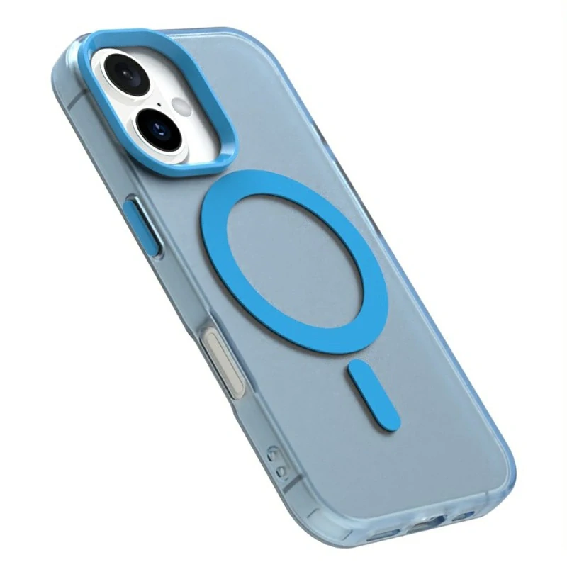 Kryt na iPhone 16 gumový Candy (podpora MagSafe) modrý