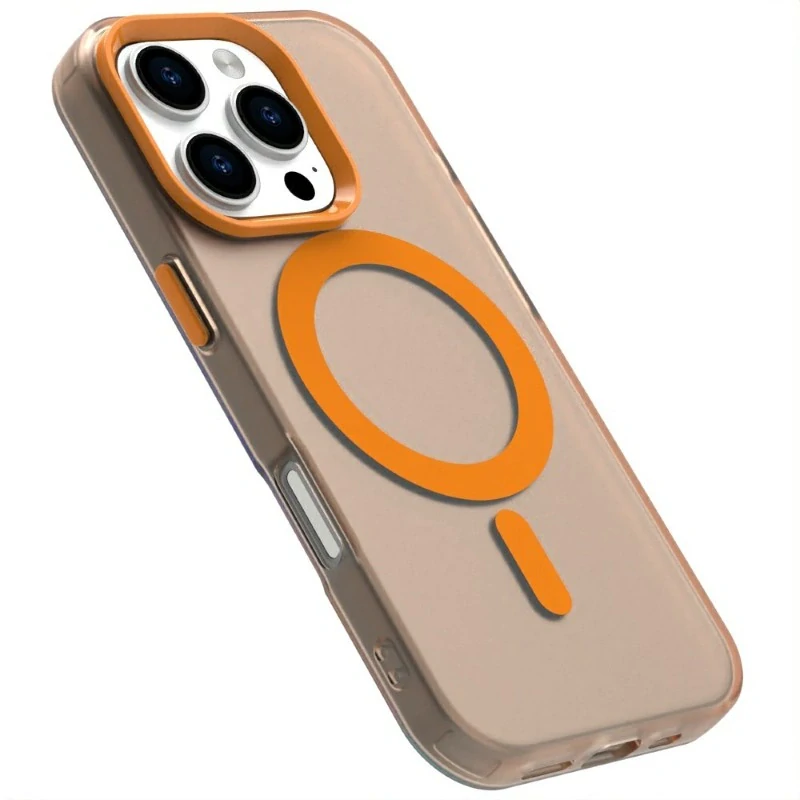 Kryt na iPhone 16 Pro gumový Candy (podpora MagSafe) oranžový
