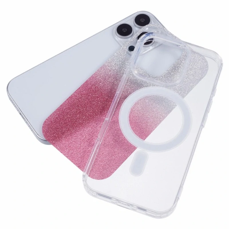 Kryt na iPhone 16 Pro Glitter s podporou MagSafe ružový