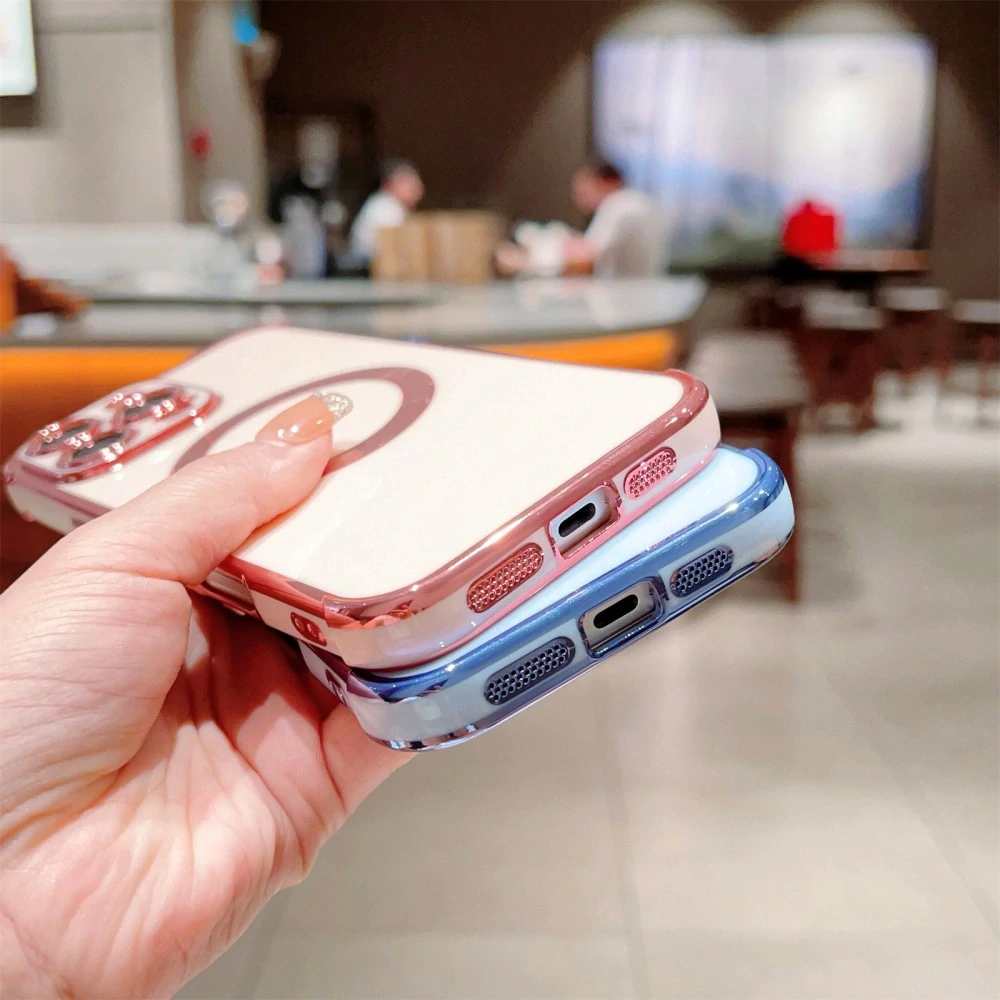 Kryt na iPhone 16 Pro Luxury s podporou MagSafe biely