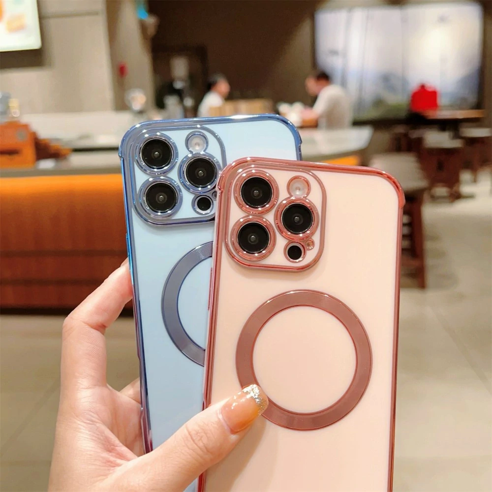 Kryt na iPhone 16 Pro Luxury s podporou MagSafe modrý