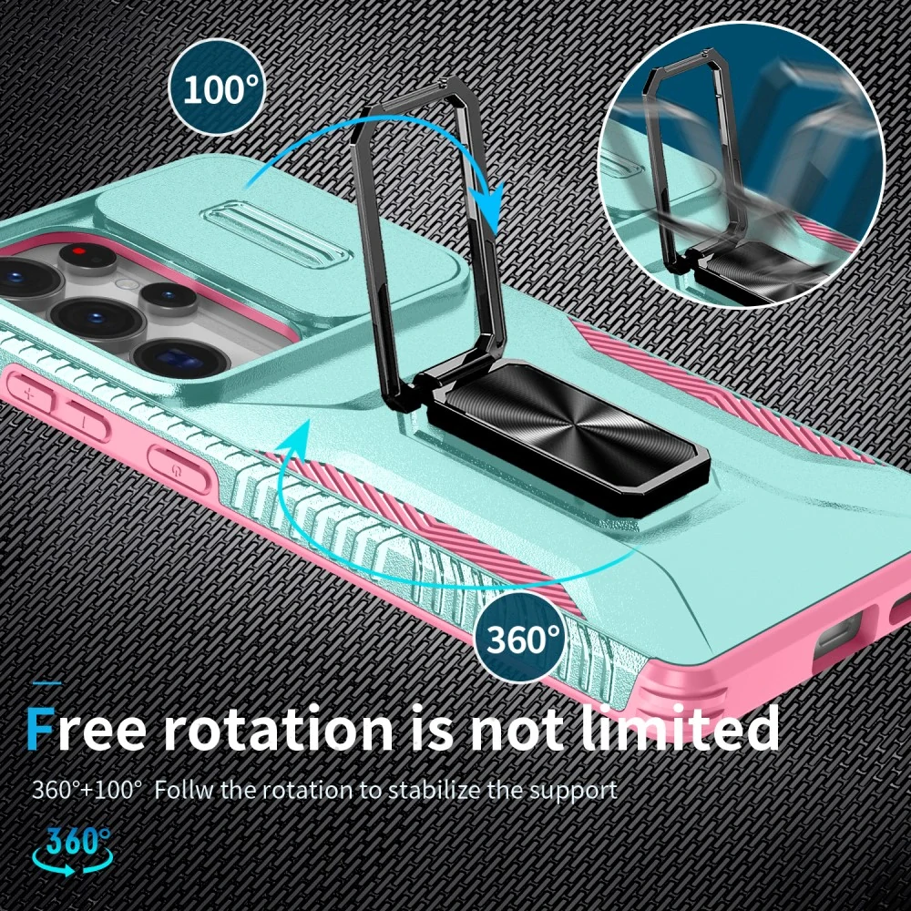 Kryt na Samsung Galaxy S25 Ultra odolný s krytkou na fotoaparát svetlomodrý