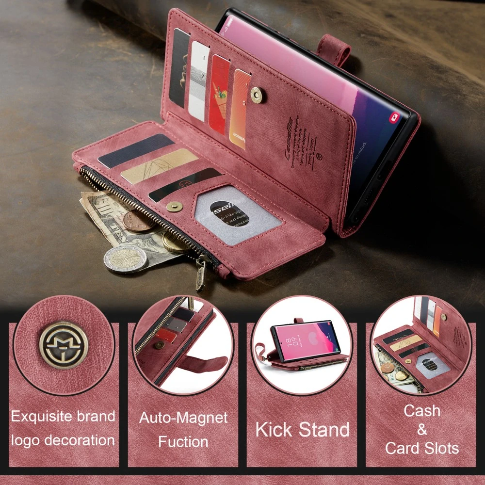 Puzdro na Samsung Galaxy S25 Ultra CASEME Deluxe červené