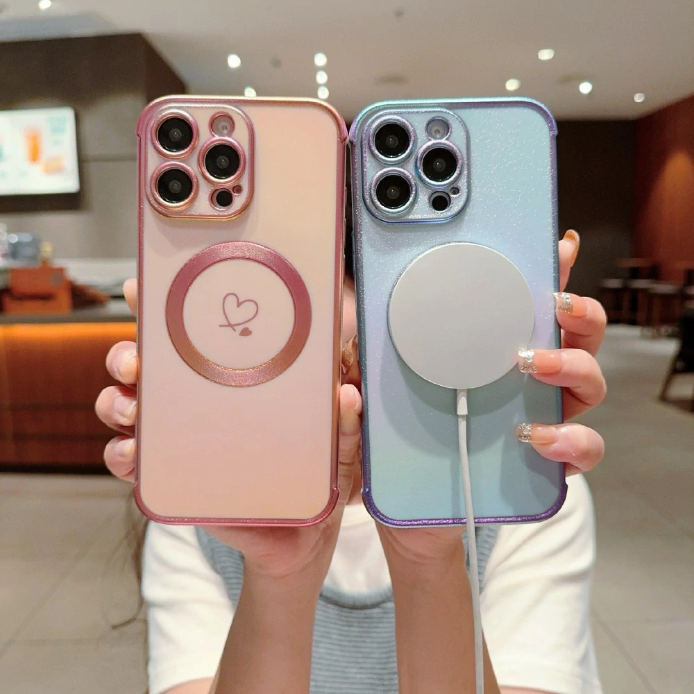 Kryt na iPhone 16 Pro Max Srdiečko s podporou MagSafe dúhový