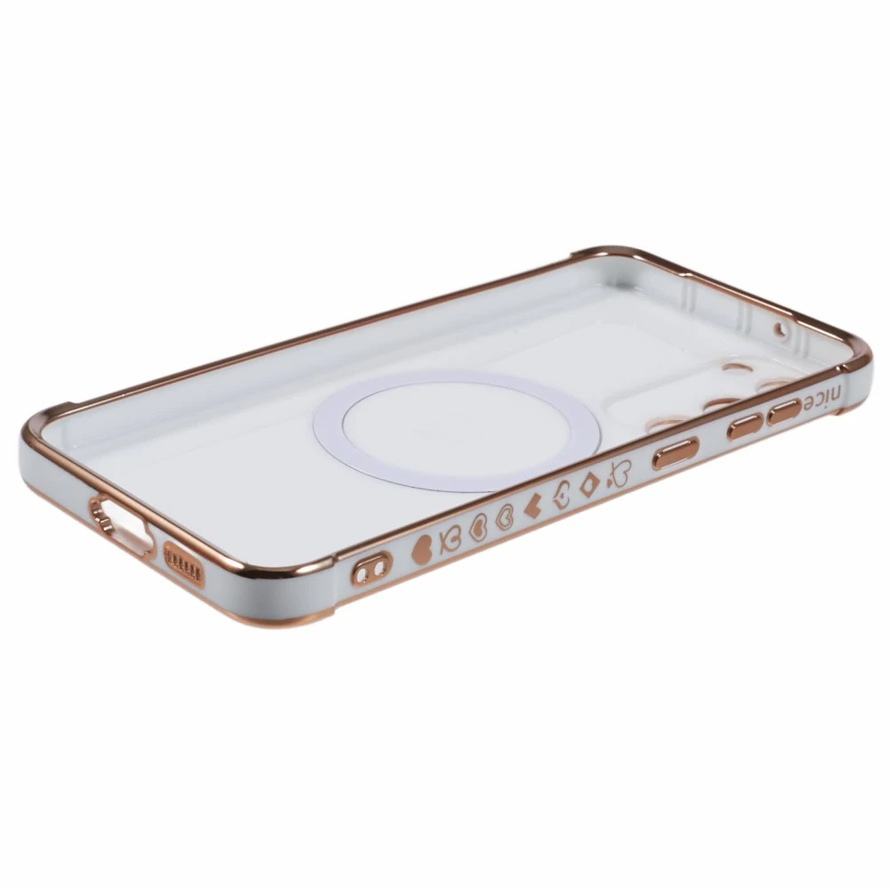 Kryt na Samsung Galaxy S23 Srdiečko s podporou MagSafe biely
