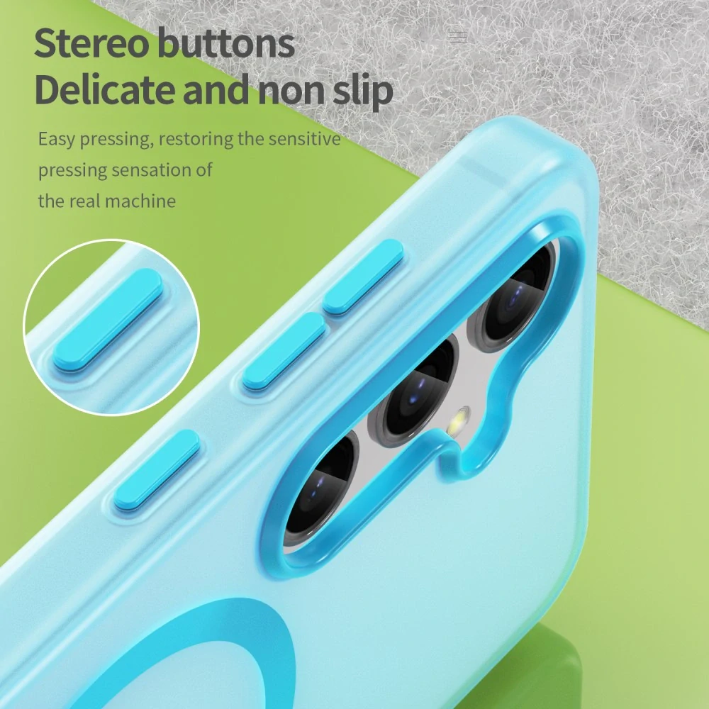 Kryt na Samsung Galaxy S24 gumový Magnetic (podpora MagSafe) modrý