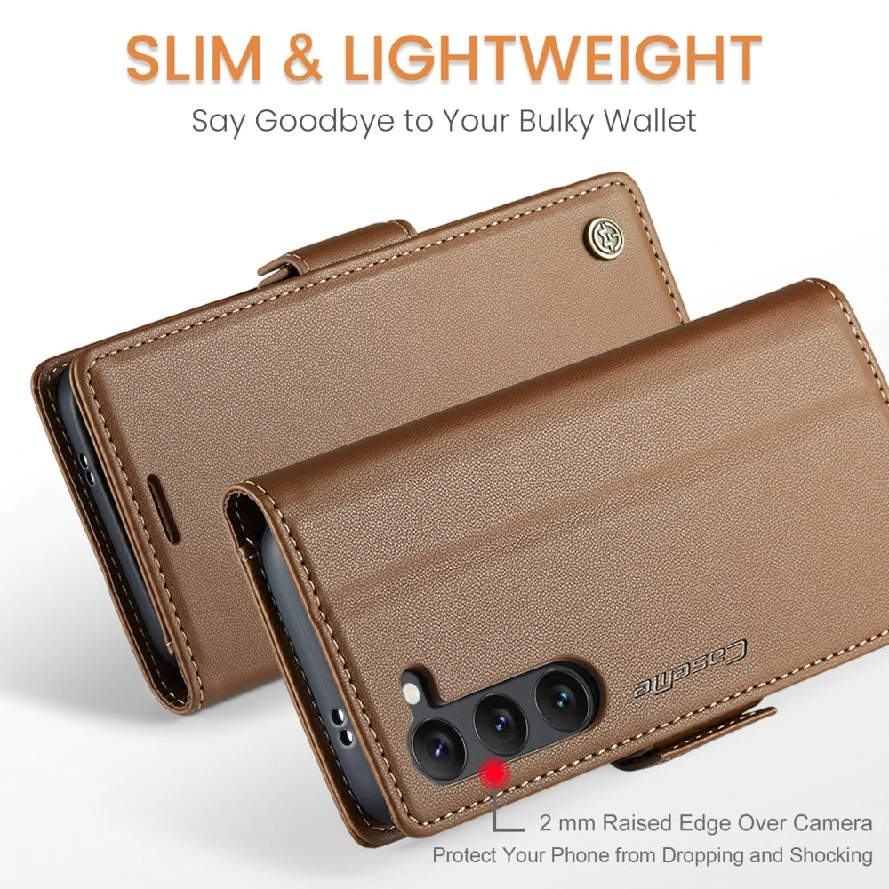 Puzdro na Samsung Galaxy S25 CASEME smooth hnedé