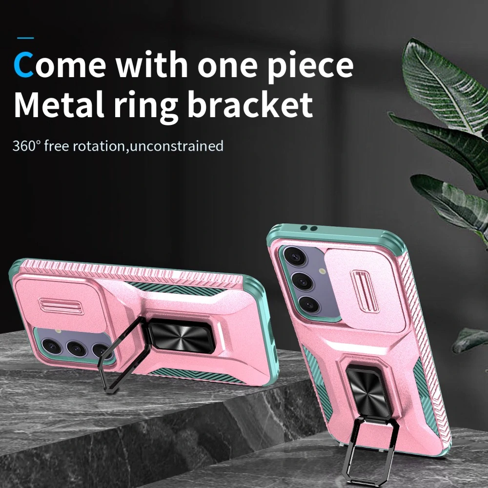 Kryt na Samsung Galaxy S24 FE odolný s krytkou na fotoaparát ružový