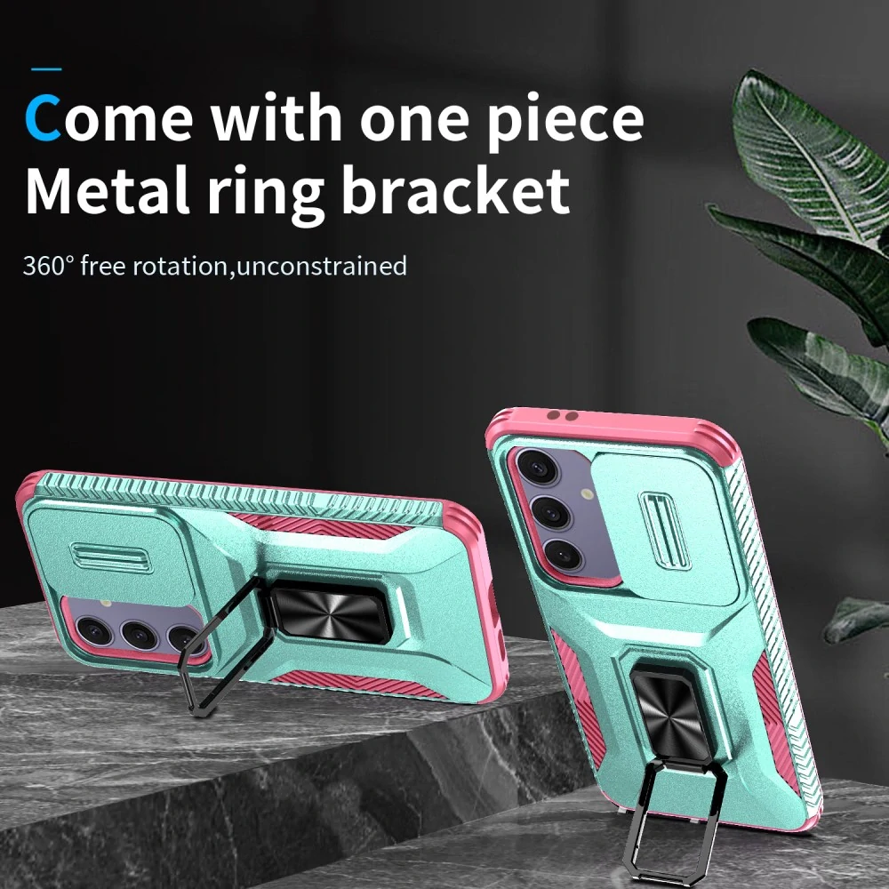 Kryt na Samsung Galaxy S24 FE odolný s krytkou na fotoaparát červený