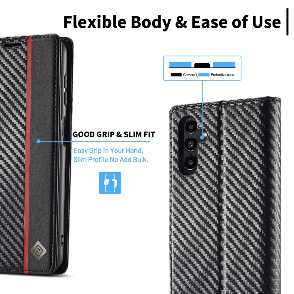Puzdro na Samsung Galaxy S24 FE Carbon vertikálne