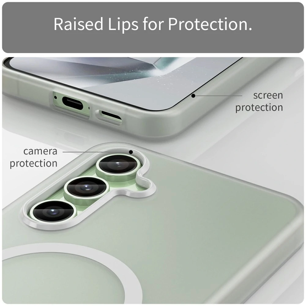 Kryt na Samsung Galaxy S24 FE gumový Magnetic (podpora MagSafe) biely
