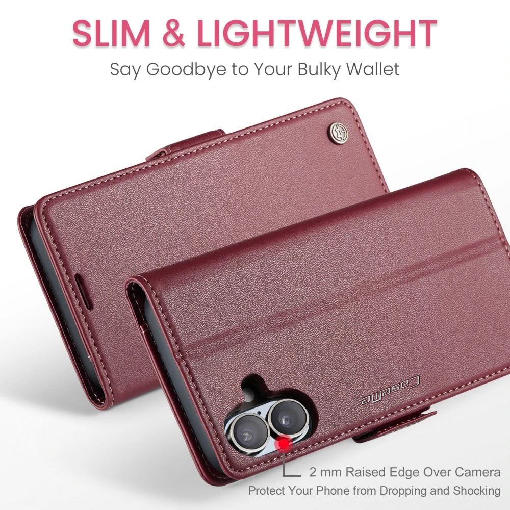 Puzdro na iPhone 16 Plus CASEME smooth červené