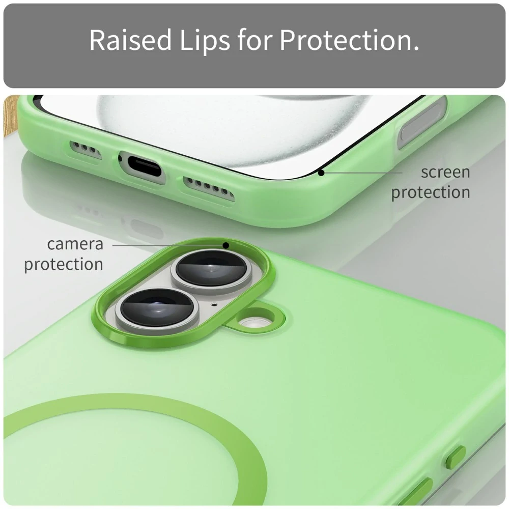Kryt na iPhone 16 Plus Candy s podporou MAGSAFE zelený