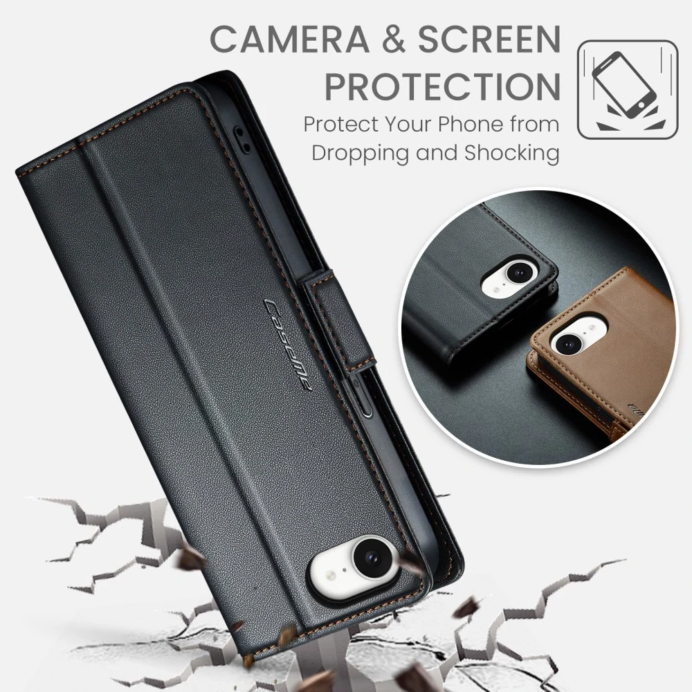 Púzdro na iPhone 16E CASEME Smooth čierne