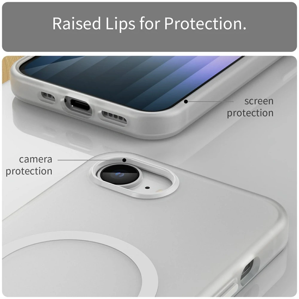 Kryt na iPhone 16E Candy s podporou MagSafe biely