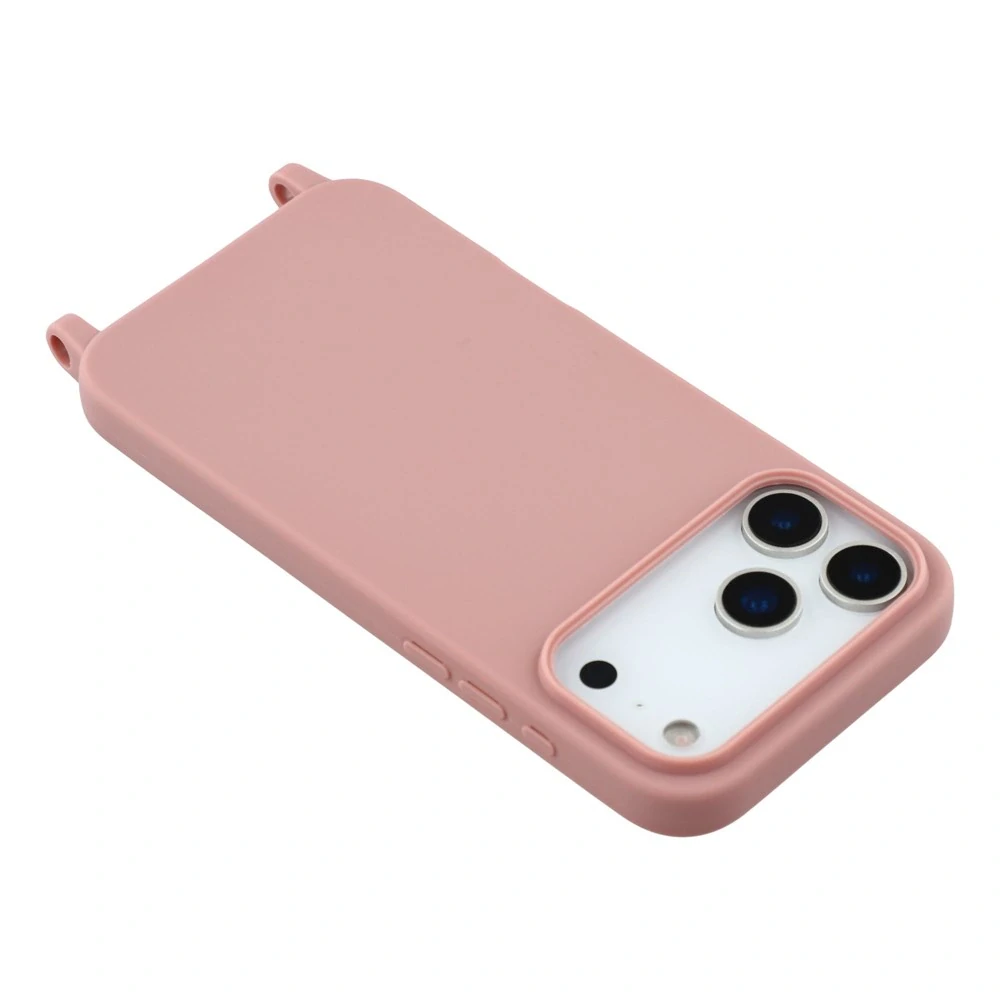 Kryt na iPhone 17 Pro Max gumový so šnúrkou na krk staroružový