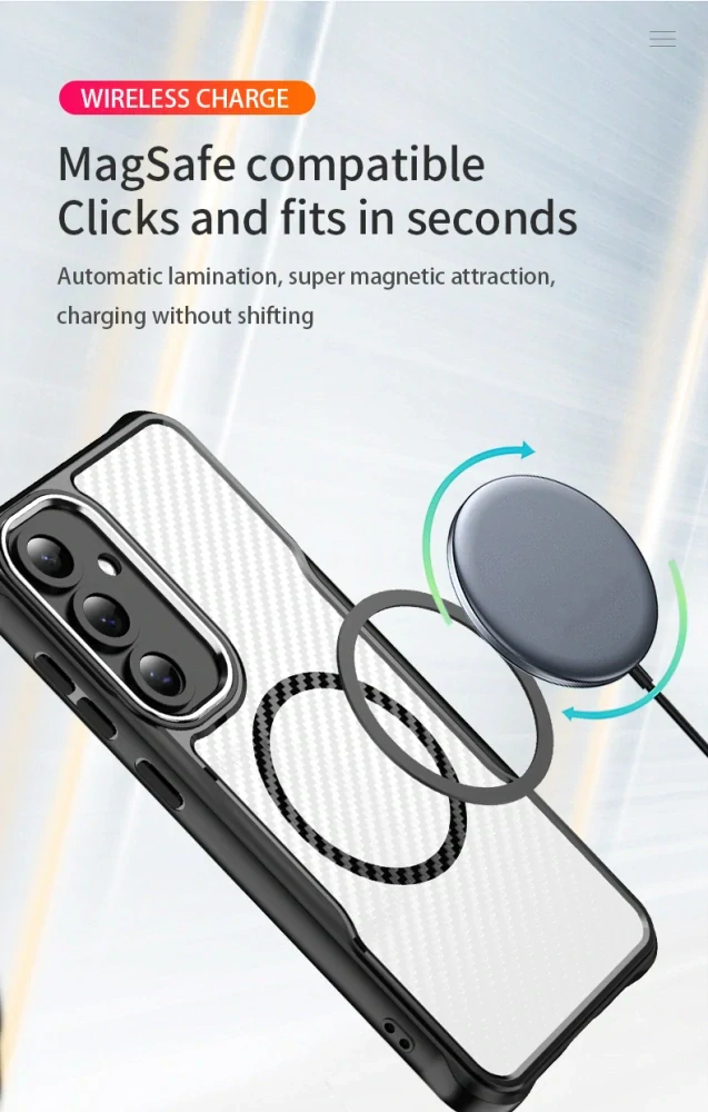 Kryt na Samsung Galaxy S24 FE odolný s podporou MagSafe čierny