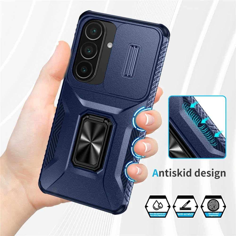 Kryt na Samsung Galaxy S26 odolný s krytkou na fotoaparát tmavo modrý