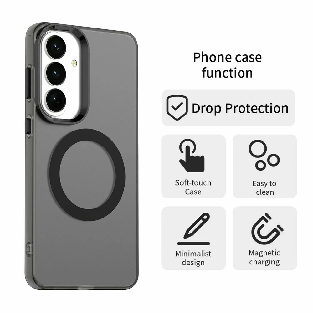 Kryt na Samsung Galaxy S26 gumový Magnetic (podpora MagSafe) čierny