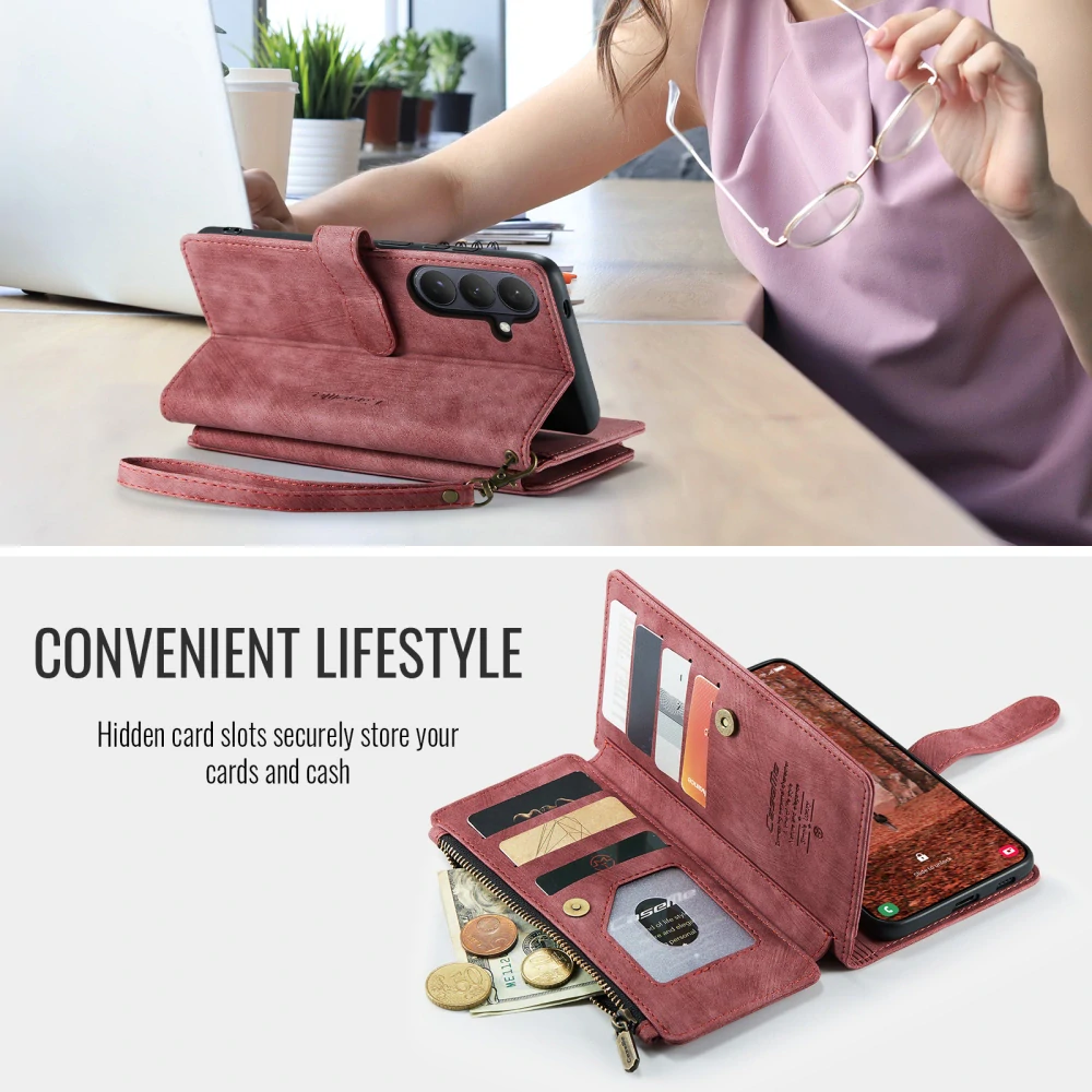 Puzdro na Samsung Galaxy S26 CASEME Deluxe červené