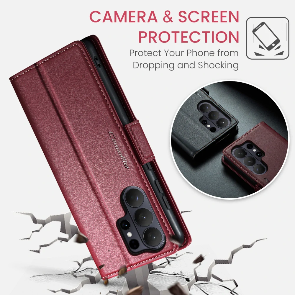 Puzdro na Samsung Galaxy S26 Ultra CASEME smooth červené