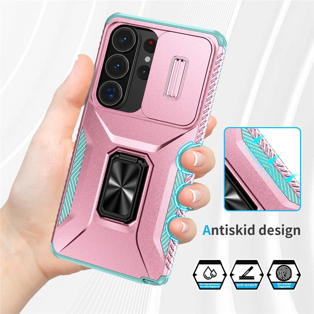 Kryt na Samsung Galaxy S26 Ultra odolný s krytkou na fotoaparát ružový