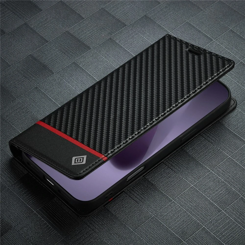Puzdro pre iPhone 17 Pro Max LC.IMEEKE Carbon Horizontal