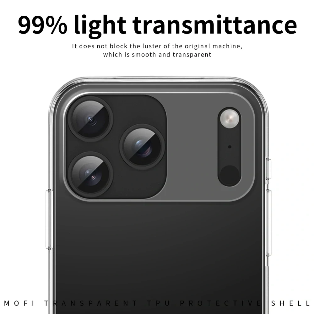 Kryt na iPhone 17 Pro Max gumový Mofi číry