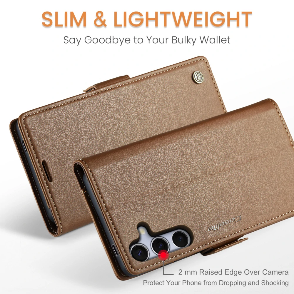 Puzdro na Samsung Galaxy S25 FE CASEME smooth hnedé