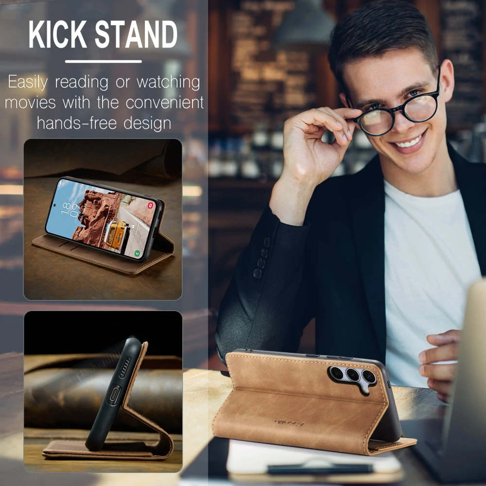 Puzdro na Samsung Galaxy S25 FE CASEME svetlo hnedé