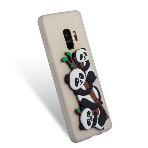 Kryt na Samsung Galaxy S9 3D Pandy biely