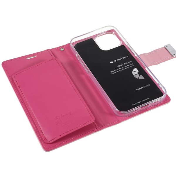 MERCURY iPhone 14 púzdro RICH DIARY svetlo ružové