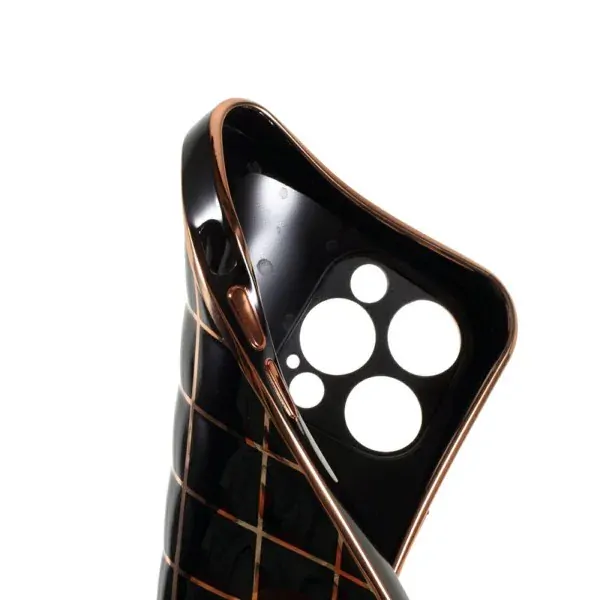 Kryt na iPhone 14 Pro Luxury rhombus čierny