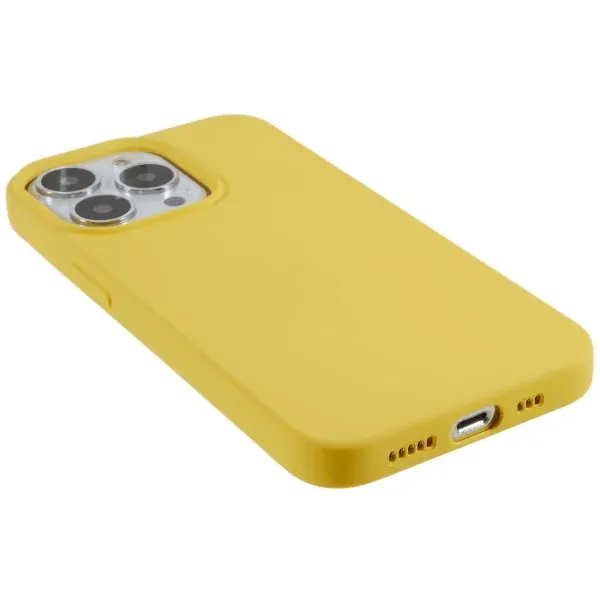 Kryt na iPhone 12 Pre Max gumový žltý