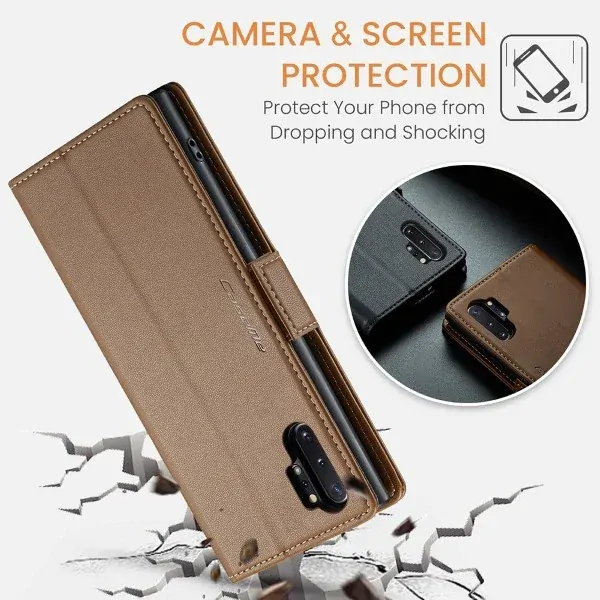 Puzdro na Samsung Galaxy Note 10 Plus CASEME smooth hnedé