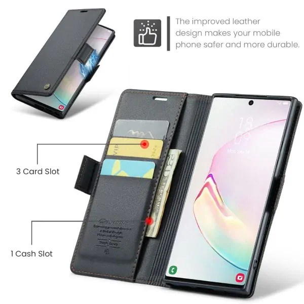 Puzdro na Samsung Galaxy Note 10 Plus CASEME smooth čierne
