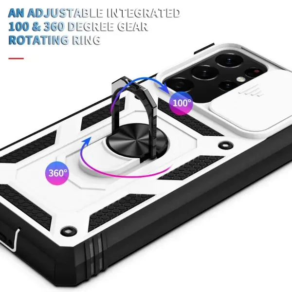 Kryt na Samsung Galaxy Note 20 Ultra odolný s krytom na fotoaparát biely